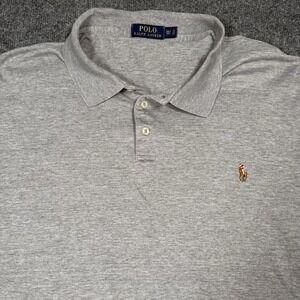 Ralph Lauren Polo Shirt Mens 3XLT Tall Gray Pony Casual Short Sleeve